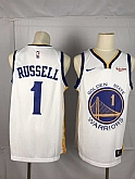 Warriors 1 D'angelo Russell White City Edition Nike Swingman Jersey